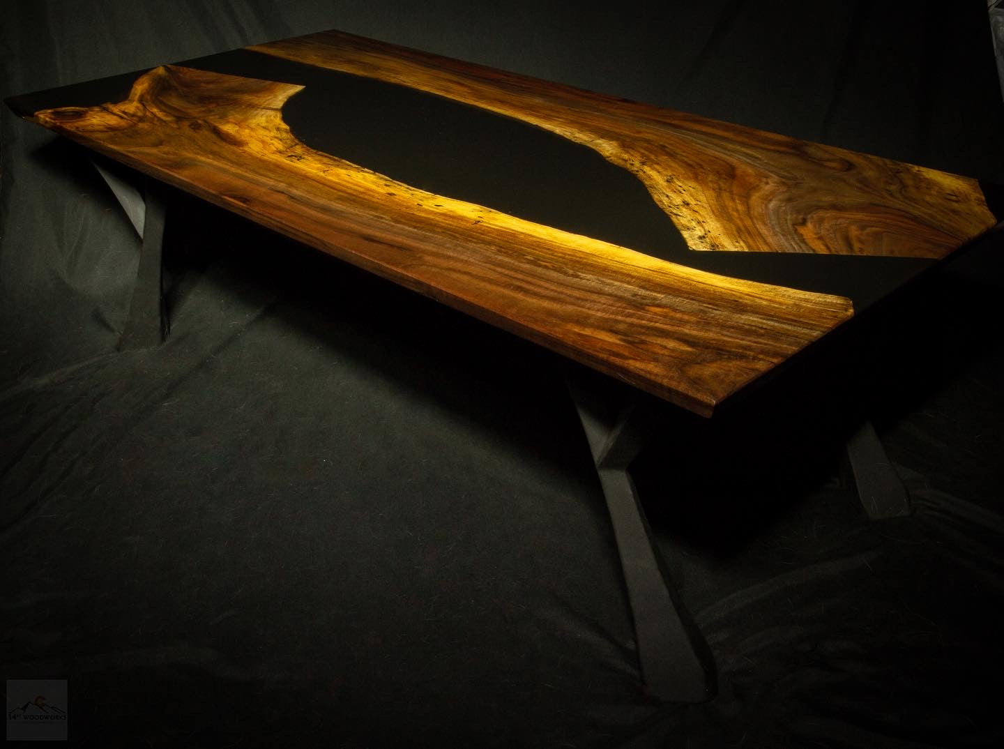 Walnut Live Edge Epoxy table