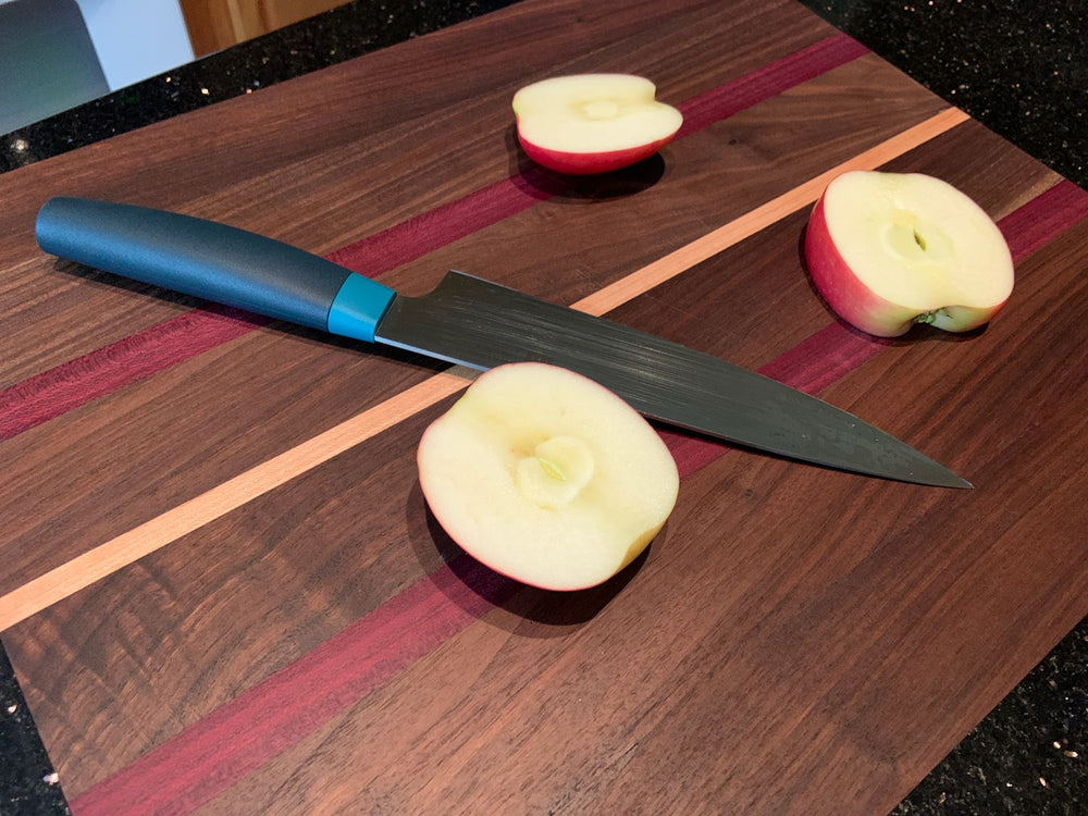 
                  
                    Walnut and Purple Heart cutting board
                  
                